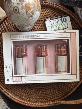 BEAUTYBIO R45 The Reversal 3-Phase Skin Treatment Set - Rose Gold & White New